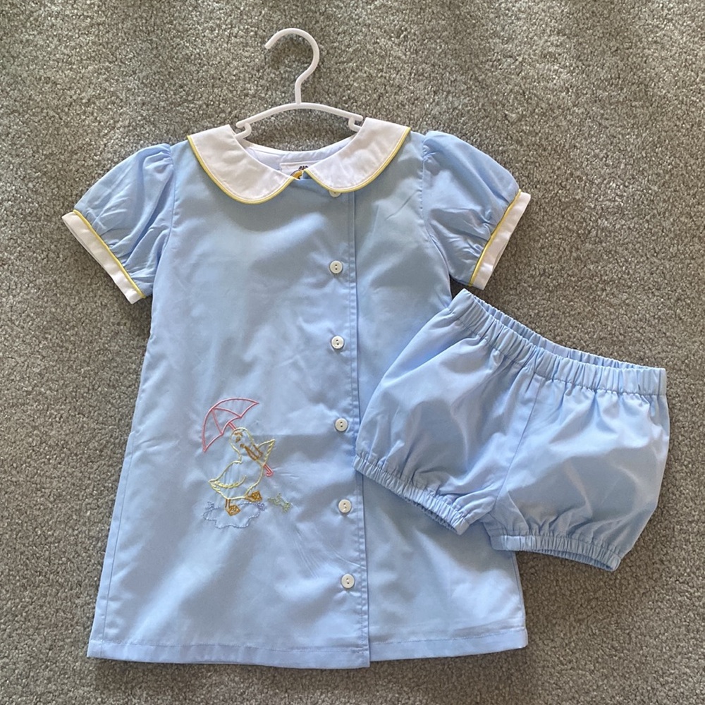 NWOT The Yellow Lamb vintage-inspired duck embroidered dress